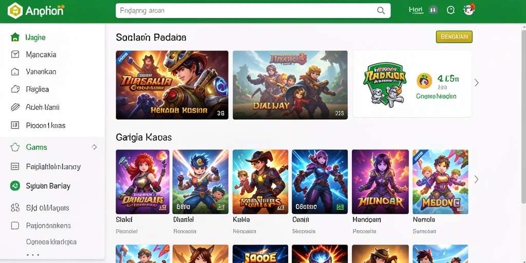 Screenshot menunjukkan tampilan menu pilihan permainan CENDANA777.