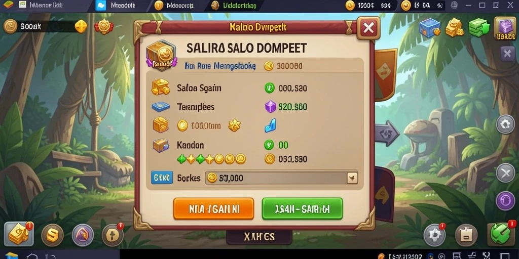 Tangkapan layar menunjukkan petualangan seru dalam game.